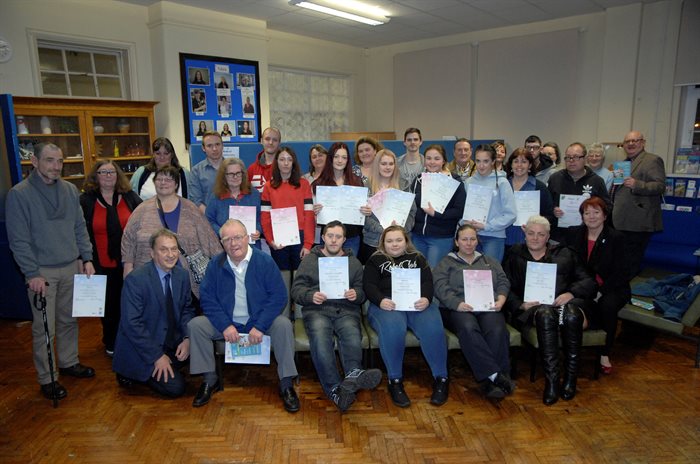 Cllr Neil Moore and Cllr Lis Burnett attend presentation event at Palmerston